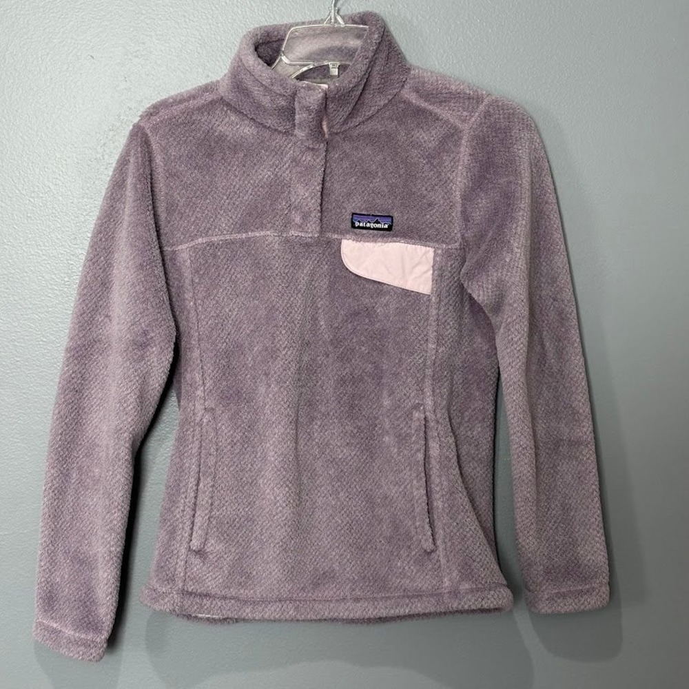Patagonia Re-Tool Snap-T Fleece Pullover Womens XS Purple Polyester Chic Outdoor